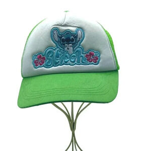 Disney Parks Aloha Stich Baseball Cap Hat for Kids Green White Blue Children's O